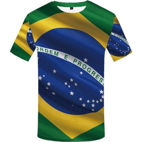 Brand Brazil flag T-shirt Brazil flag T-shirt 3d t-shirt women mens shirt style T-shirt mens funny mens wear