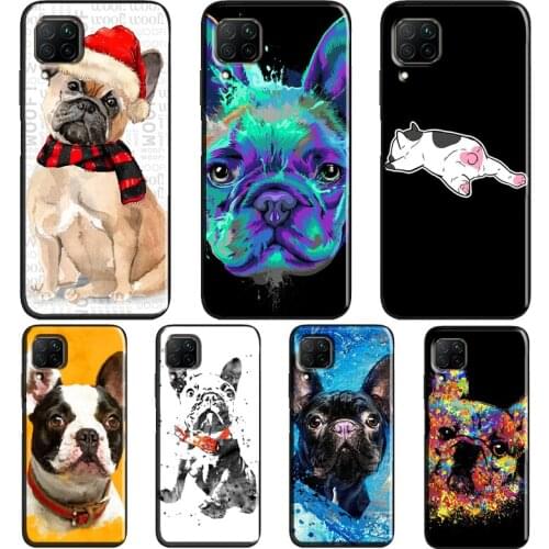 French Bulldog Art Case For Huawei P Smart 2019 Nova 5T P30 P40 P20 Pro Mate 10 20 Lite Honor 10i 8A 8X 9X