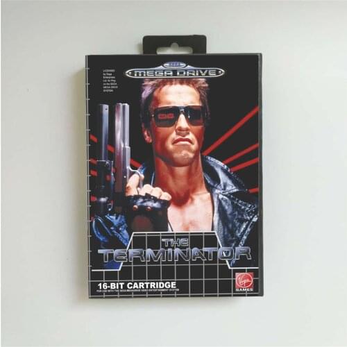 The Terminator - EUR Cover With Box 16 Bit MD Game Card for Megadrive Genesis Video Game Console