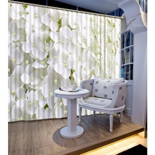 European Window Curtain Living Room Beautiful Luxury Curtains Decoration For Home/Hotel Flower Curtains Imitation Decoration
