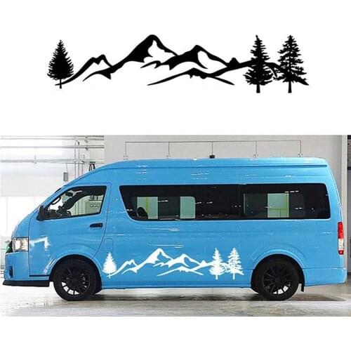 Tree Mountain SUV RV Camper Car-Styling Vehicle Reflective Decals Sticker 100cm*20cm Reflectiv Self-Adhesive Water-Resistant