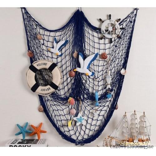 10pcs Sea Fishing Net Room Photo Backdrop Wedding Sailor Beach Theme Nautical Birthday Party Decoration