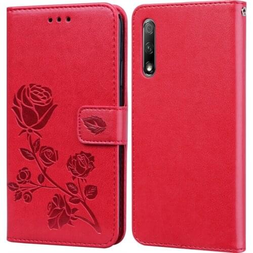 Rose Flower Leather Case For Huawei Honor 9X China Flip Cover Coque Funda PU Leather Wallet Cover For Huawei Honor 9 X Capas