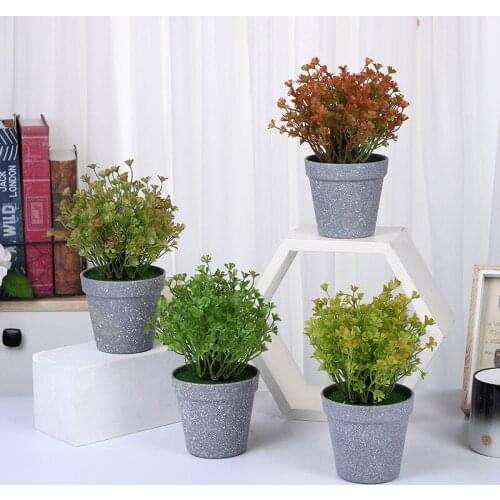 Creative Simulation Flower Potted Simulation Plant Narcissus Bonsai Artificial Flower Living Room Tea Table Plastic Flower Decor