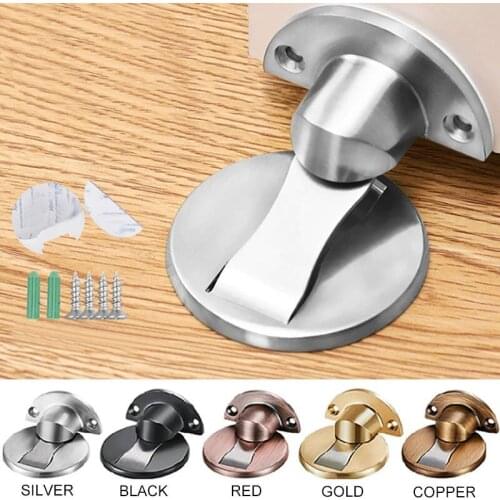 Magnetic Door Stops Multicolor Door Stopper Hidden Door Holders Catch Floor Nail-free Doorstop Punch-free Door Stopper