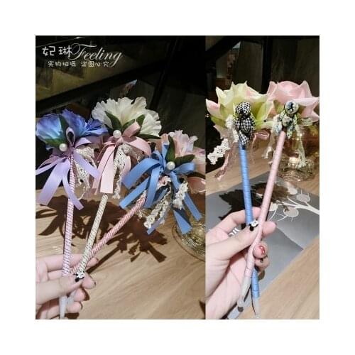 Cute cartoon Bow Flowers Bear ballpoint pen gifts free shipping