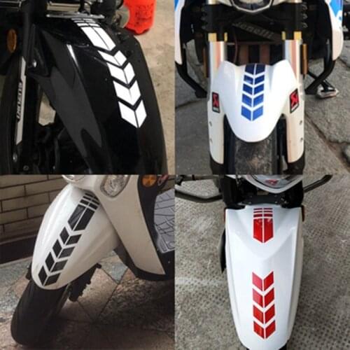 Motorcycle Fender Stickers Scooter Refit Decals Striped Reflective Stickers Decorative Waterproof Stickers