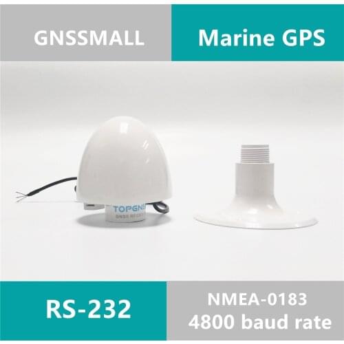 NEW Marine GPS receiver 12V RS232 NMEA protocol GPS chipset boat with module antenna 4800 baud rate RS-232,Mushroom housing