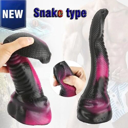 Snake type Huge Anal Dildo Big Butt plug With Suction Cup Liquid Silicone Realistic Penis Sex Toy For Women Men Dick Masturbator