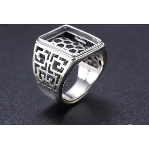 925 STERLING SILVER Semi Mount Bases Blanks base blank Pad VINTAGE rings ring Setting jewelry findings men DIY A2500