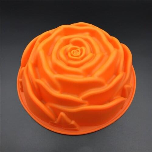 PEIPINGKE Classic Rose Silicone Cake Mold Big Flower Cake Pan DIY Cake Decorating Tools Bakeware