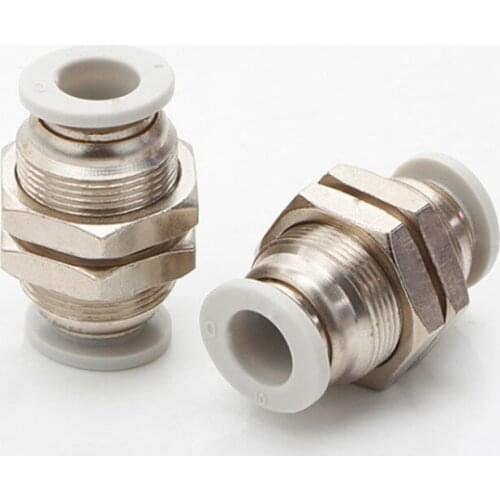 PM6/8/10/12 partition straight through mechanical parts pneumatic components two-way plug-in quick connector airtac pneumatic