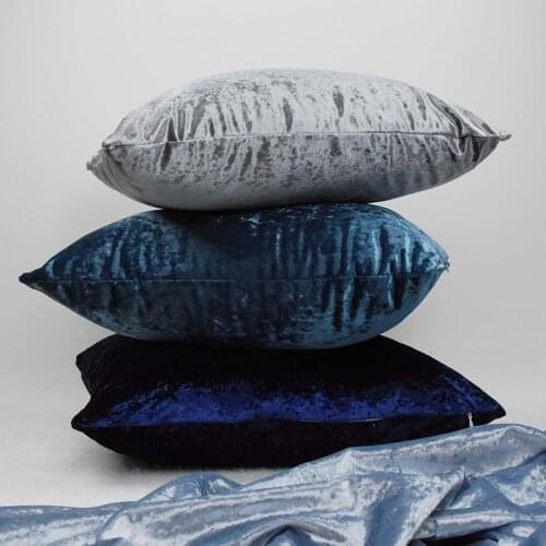 Cushions Super Luxury Soft Crushed Velvet Silver Amethyst Cushion Cover 45x45CM Decorative Kussenhoes Nordic Housse de Coussin