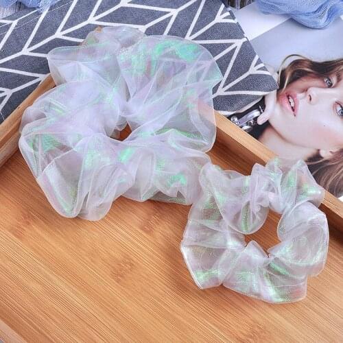 Soft Mermaid Transparent Hair bands for Women girls Elastic Hair Band ropes Scrunchies Headdress Hair Ties Girl hair accessoires
