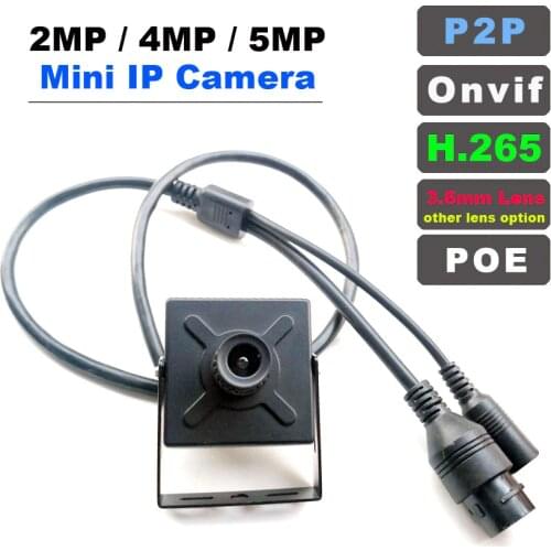 SMTKEY 2MP 1080P / 4MP / 5MP 48V POE IPC or DC 12V Onvif P2P IP Network IP Camera 3.6mm Lens small metal case mini IP Camera