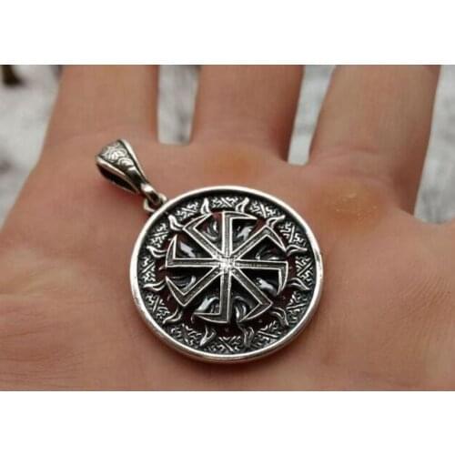 10pcs wholesale Slavic Amulet "Lucky Burdock". Ancient slavic talisman pendant slavic Kolovrat symbol pendant men nekclace