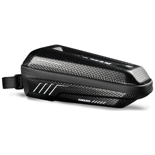 Bike Tool Storage Bag with Compartment PU Rainproof Bicycle Frame Pouch Hard Shell Pressure Resistant Case Cycling Accessories