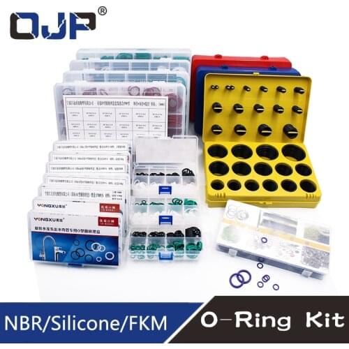 O Rings Rubber/Silicone Ring Seal VMQ NBR FKM Sealing O-rings Nitrile Washer Rubber oring set Assortment Kit Set Box Ring