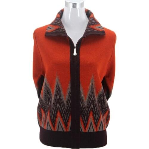 Middle-aged Mother Knitting Sweater Cardigan Fashion Wool Sweater Autumn Winter Knitted Sweaters Coat Outwear Female Tops 5XL