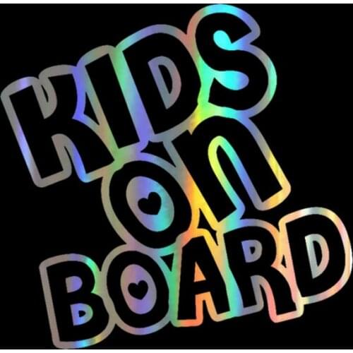 Funny Car Sticker Baby Kids On Board Car Decal Reflective 3D Stickers On Car Warning Sign Vinyl Car Styling 15*14.6cm