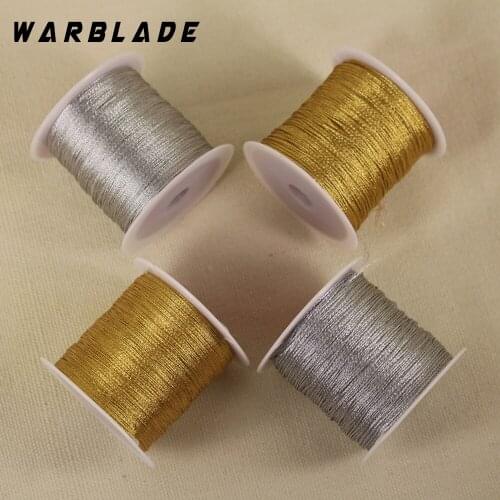 0.2/0.4/ 0.6/ 0.8/1mm Gold Cord Silver Wires Nylon Cord Thread String Rope Bead DIY Braided Ring Bracelet Necklace Making WBL
