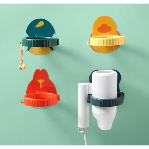 1PC High Quality Wall-mounted Hair Dryer Holder ABS Auto-stick Storage Shelf Blow Dryer Rack Home Organizer Bathroom Accessories