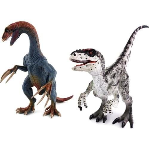 2 Pcs Hot Jurassic Tyrannosaurus Pterosaur Carnotaurus Dinosaurs Models Plastic Therizinosaurus Animal Toys