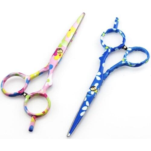 30% OFF 5.5" Ceramic colorful Hairdressing Salons Scissors Professional haircut Scissors Hairdresser Cutting Shears Clippers