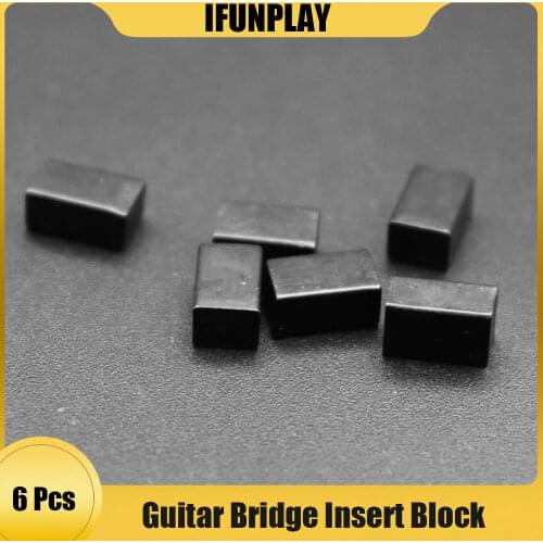 6Pcs Guitar Tremolo Bridge Saddle Clamp Pressure Lock String Insert Metal Block for Electric Guitar Parts Accessories