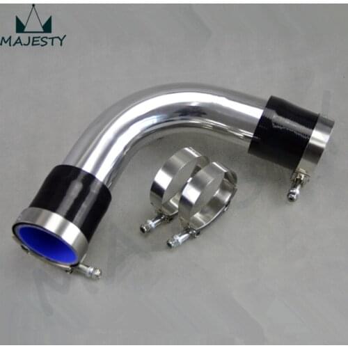 63MM 2.5'' /70mm 2.75" /76mm 3" inch 90 Degree Elbow Aluminum Turbo Intercooler Pipe Piping Tubing+Silicone hose +Clamps