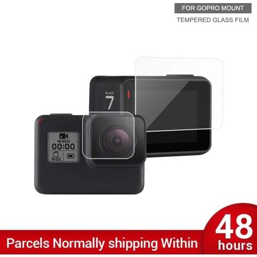 Tempered Glass Protector Film for GoPro Hero 7 6 5 Lens+LCD Screen Protective Film for Go Pro Hero 7 Sliver / White Accessories
