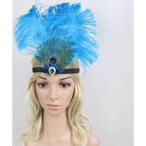 Indian Feather Headband Headpiece American Festival Party Cosplay Headdress Headwear Accessories