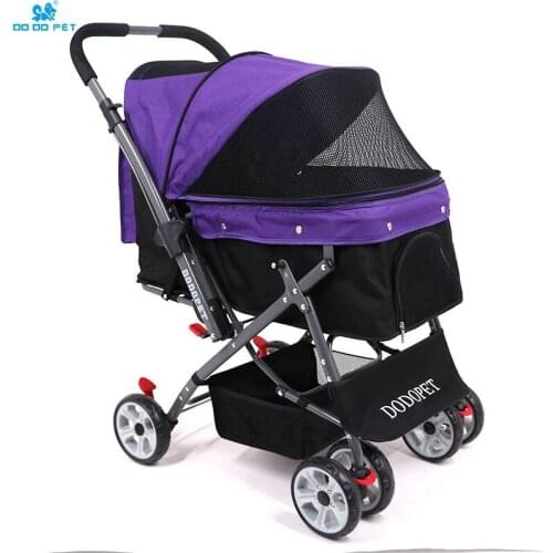 Dog Stroller Large Pet Stroller High-end Dog Cart Four-wheeled Medium Large Pet Cat General Purpose Foldable Dog Cart