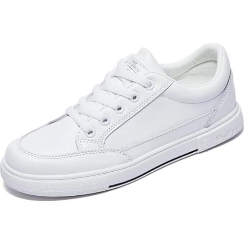 Fashion Shoes Womens Vulcanize Shoes 2021 Spring New Casual Classic Solid Color PU Leather Sports Shoes Women White Sneakers