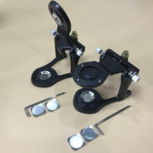 2pcs Adjustable Denture Magnetic Articulator High Quality Articulator for Mounting Pre-cast Dental Models Dental Lab Equipment