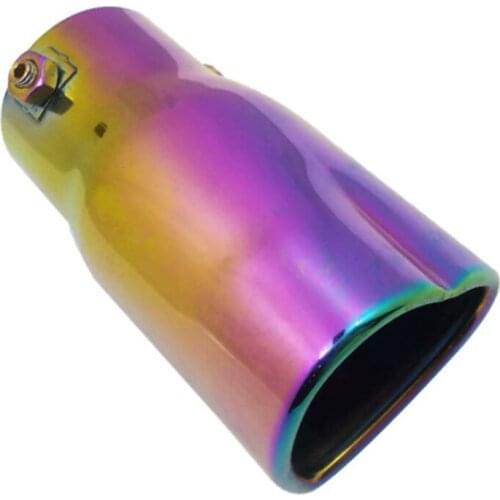 Metal 63mm Tail Single Exhaust Pipe Muffler Outlet Tip Tube Heart Shape Fit for Universal Car Accessories