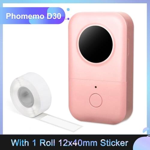 Phomemo D30 Mini Bluetooth Label Maker 203dpi Wireless Label Manager Thermal Printer Name Price Sticker Tag Printer for Home