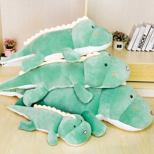 High Quality Big Dinosaur Plush Toy Soft Cartoon Animal Lizard Stuffed Doll Children Boy Birthday Gift Baby Accompany Pillow