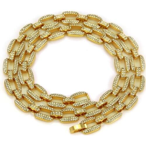 European And American Hip-hop Accessories With Chain Necklace, Cross-border Popular Mens Necklace, Large Gold Ch