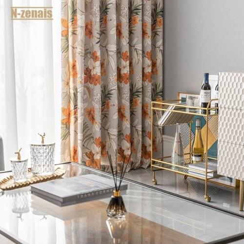 2021 New Curtains for Living Room Bedroom Curtains Modern Minimalist Curtain Cotton Printed Curtains