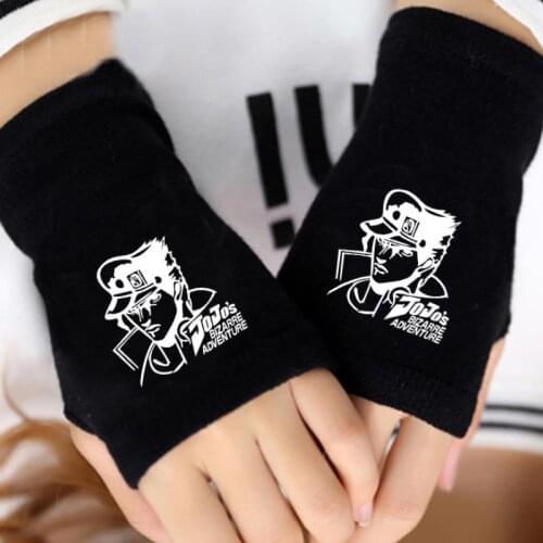 1 Pair New Adorable Anime JOJO Bizarre Adventur Cotton Knitting Wrist Gloves Mitten Lovers Accessories Cosplay Plush Toys Gift