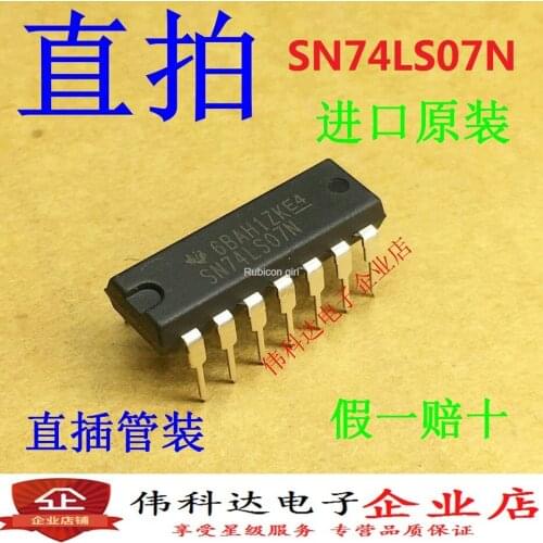 New SN74LS07N HD74LS07P DIP-14 buffer logic IC imported original fake one compensation ten