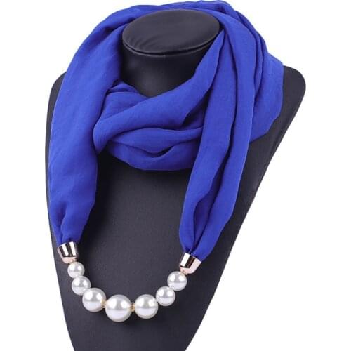 Solid Color Soft Chiffon Necklace Pendant Ring Scarf Hijab Multi-style Decorative Fashion Scarf Turban Hair Accessorie Wholesale