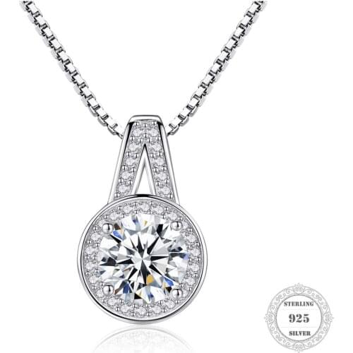 Necklace Round A Ts White Zirconia 925 Sterling Silver Link Chain Fashion Jewelry Thomas Bijoux Gift For Women Friend