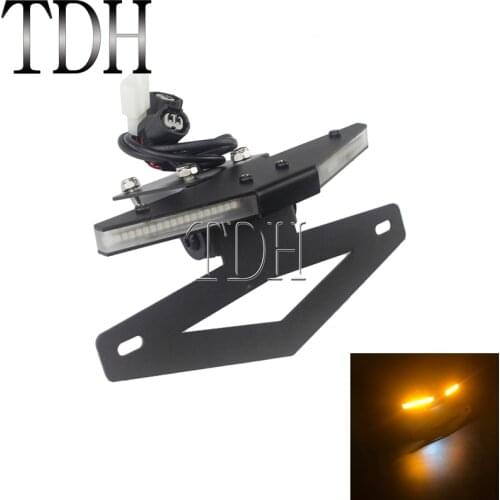 License Plate Frame & LED Light Fender Eliminator Bracket Kit For Kawasaki Z1000 2018-2019 Turn Signal Light Indicator Tail Lamp