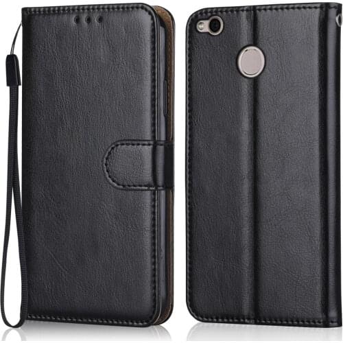 Luxury Leather Case for On Xiaomi Redmi 4X 4 X Wallet Stand Flip Case for Redmi4 X Phone Bag with Strap