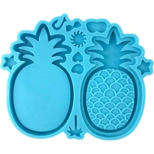 Quicksand Pineapple Epoxy Resin Mold Handheld Game Shaker Pendant Silicone Mould