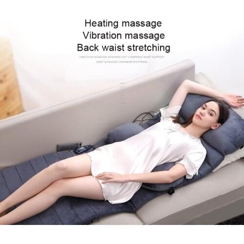 Foldable Heating Electric Massage Mat Soft Cashmere Remote Control 5 Massage Modes Body Massageador Pad Health Care Instrument