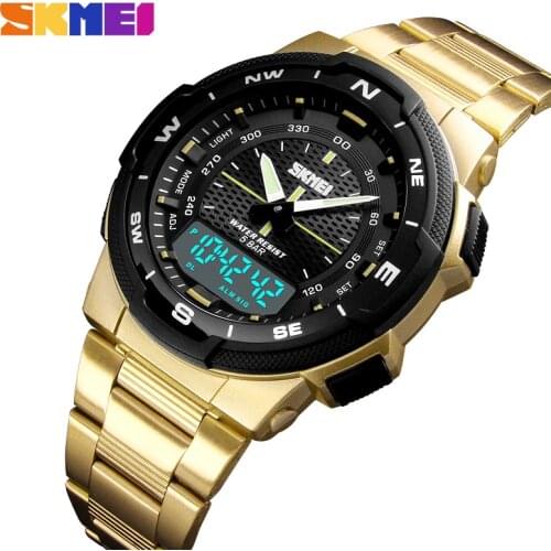 Sports Watches Men Top Brand Fashion Quartz Watches Luxury Steel Business Waterproof Watch Male Clocks Relogio Masculino SKMEI