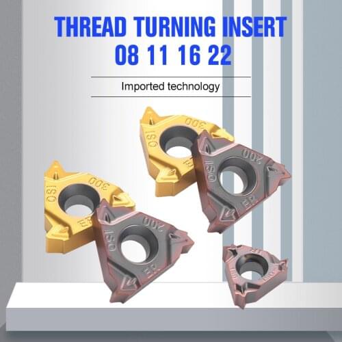 YOUSCARD 10Piece Thread turning tool carbide inserts lathe lathe tools metal lathe tools 16IR1.0ISO 16IR2.0ISO 16ER1.0ISO